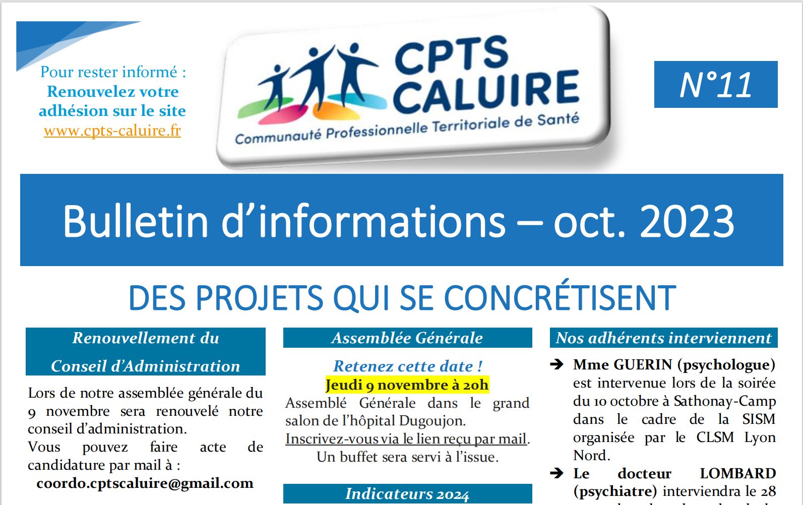 Bulletin d'Informations n°11 Octobre 2023