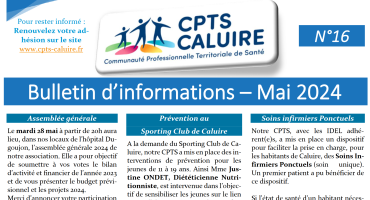 Bulletin d'Informations n°16 Mai 2024