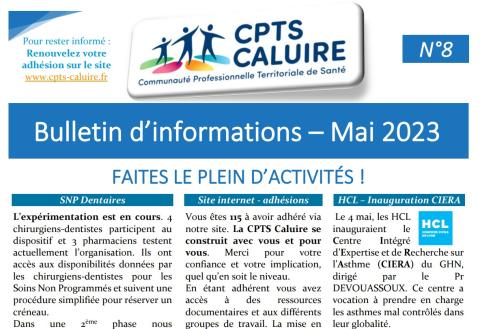 Bulletin d'Informations n°8 de Mai 2023